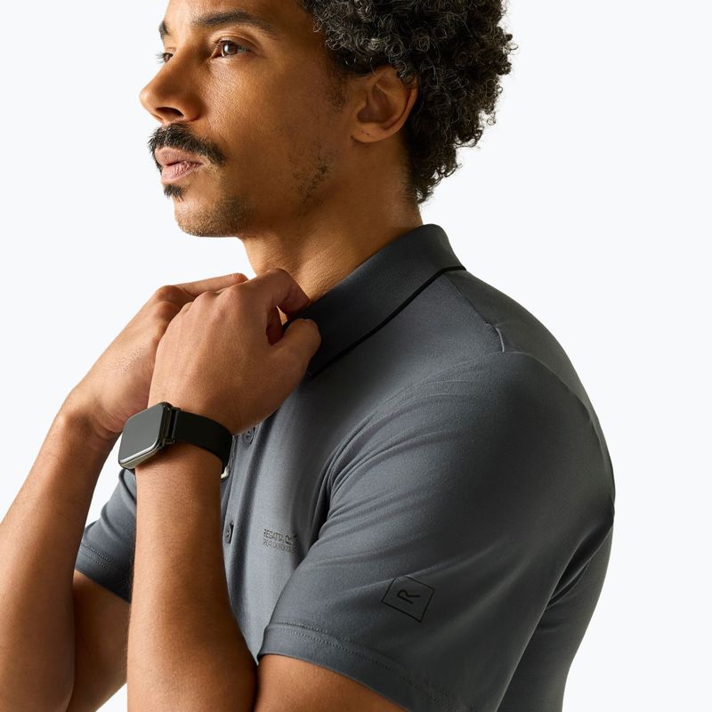 Men's trekking T-shirt REGATTA Polo Maverikstretch dark storm 4