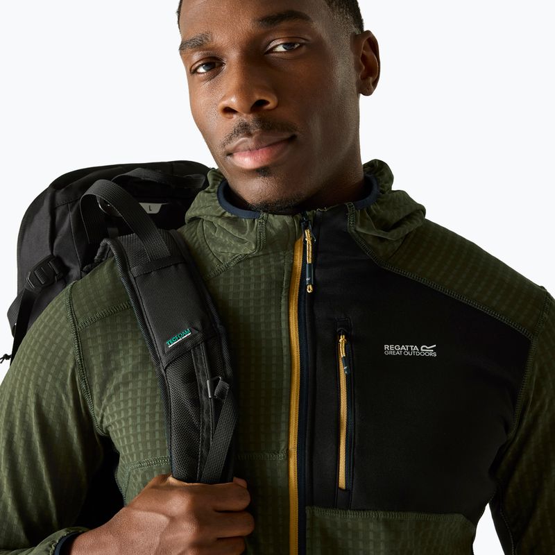 Men's fleece sweatshirt REGATTA Alven dark khaki/black 4