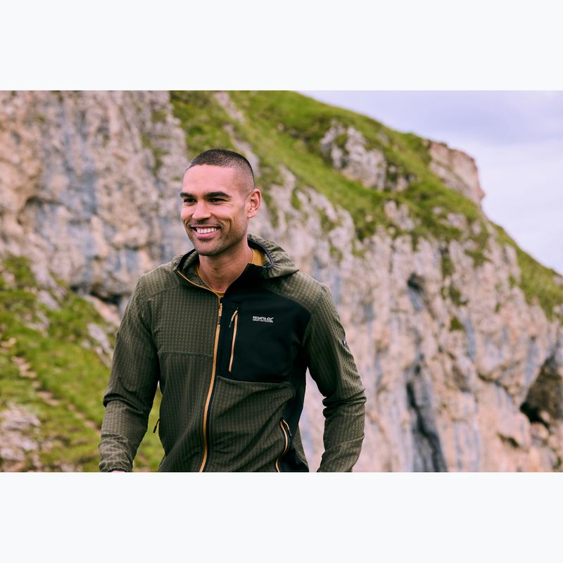 Men's fleece sweatshirt REGATTA Alven dark khaki/black 8