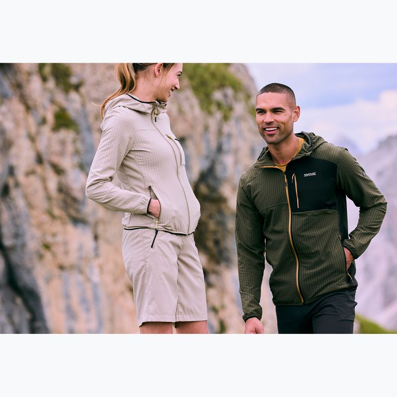 Men's fleece sweatshirt REGATTA Alven dark khaki/black 9