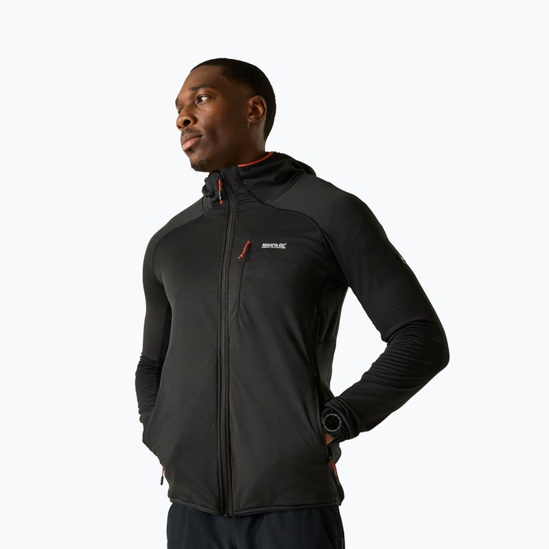 Men's trekking sweatshirt REGATTA Kadley Midlayer black