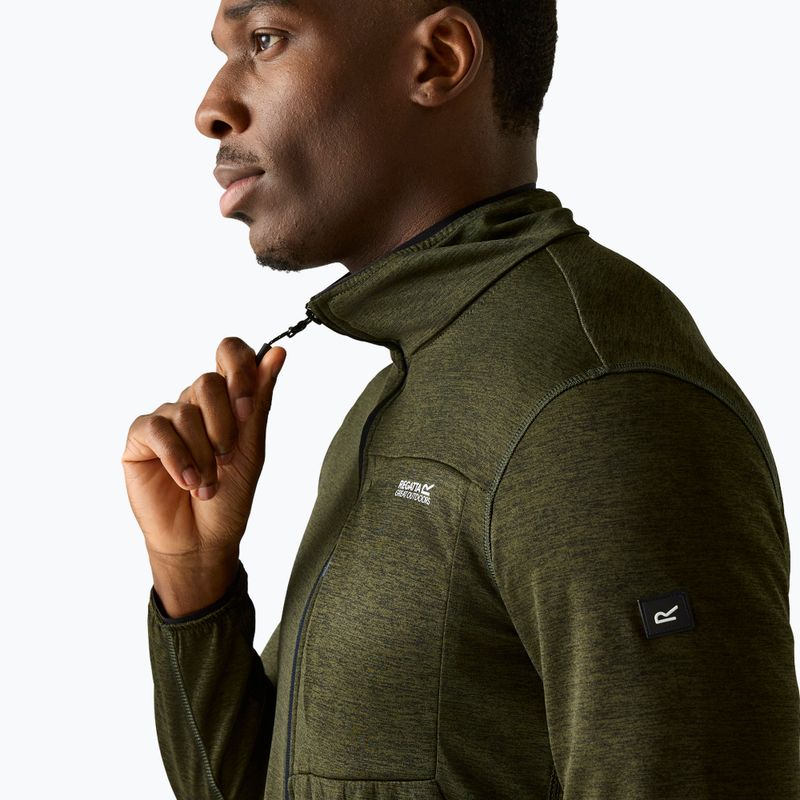 Men's trekking sweatshirt REGATTA Hillden Midlayer dark khaki 4