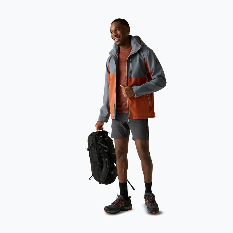 Men's rain jacket REGATTA Waterproof Shell Bosfield brick/dark storm 2