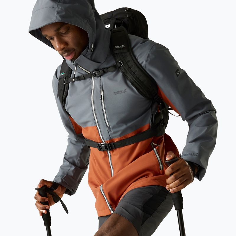 Men's rain jacket REGATTA Waterproof Shell Bosfield brick/dark storm 5