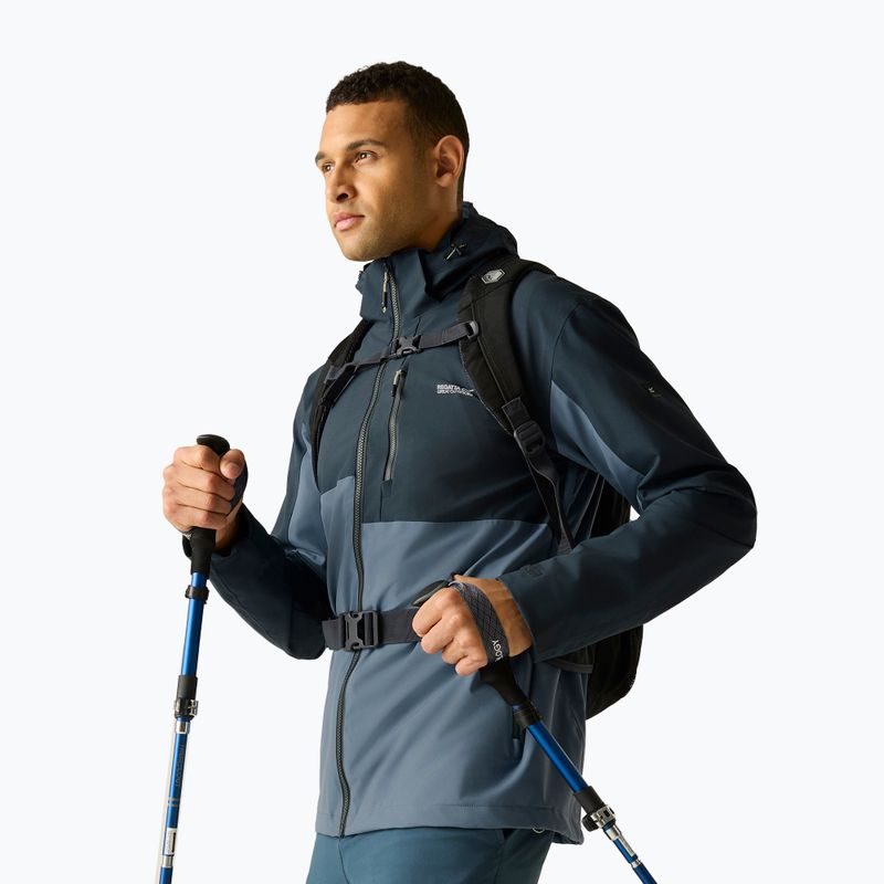 Men's waterproof jacket REGATTA Waterproof Shell Bosfield china blue/night sky 5