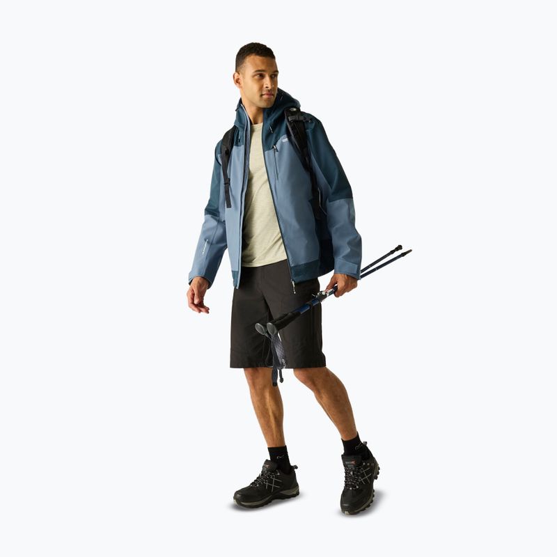 Men's waterproof jacket REGATTA Highton Stretch IV chine blue/night sky 2