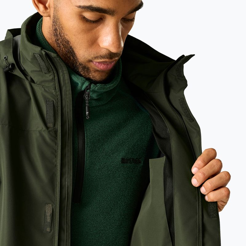 Men's softshell jacket REGATTA Matt II dark khaki/black 6
