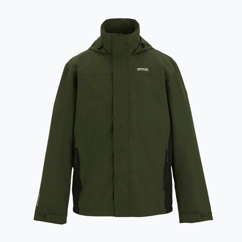 Men's softshell jacket REGATTA Matt II dark khaki/black 8