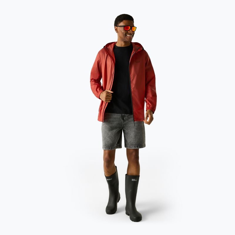 Men's rain jacket Regatta Pack-It III brick 2