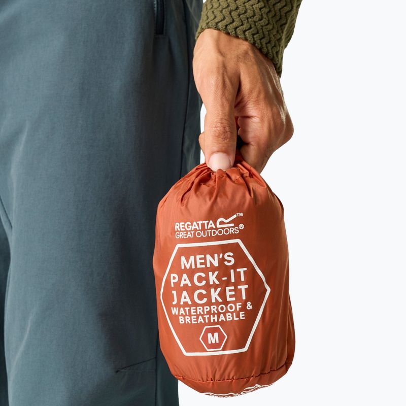 Men's rain jacket Regatta Pack-It III brick 8