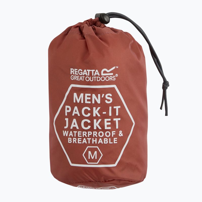 Men's rain jacket Regatta Pack-It III brick 13