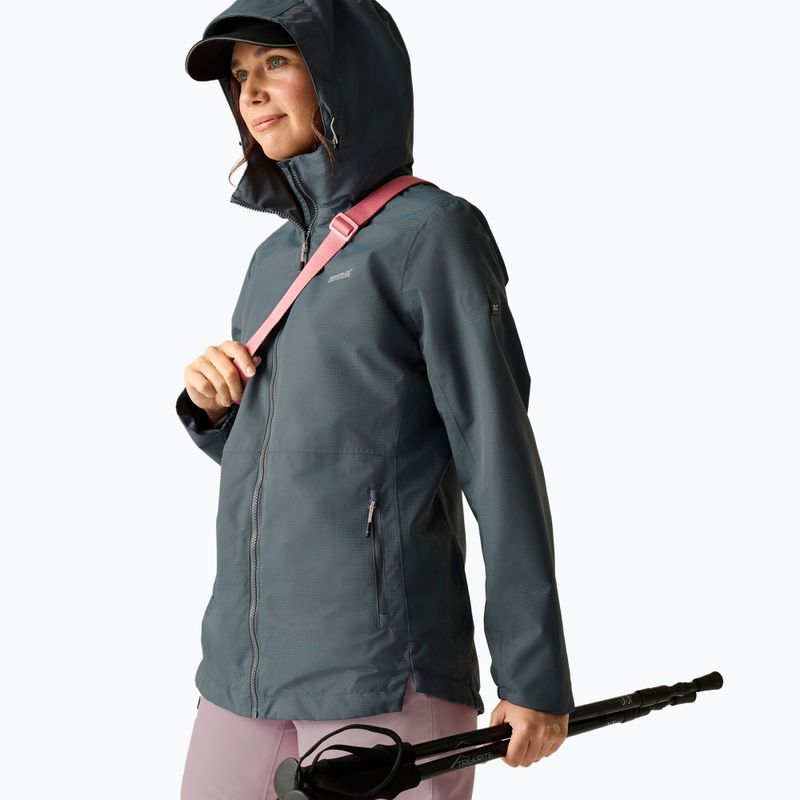 Women's waterproof jacket REGATTA Hamara IV dark storm 4