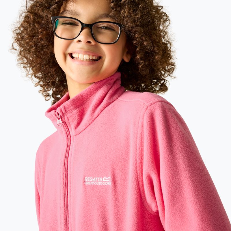 Children's fleece sweatshirt REGATTA King II pink lemonade 5