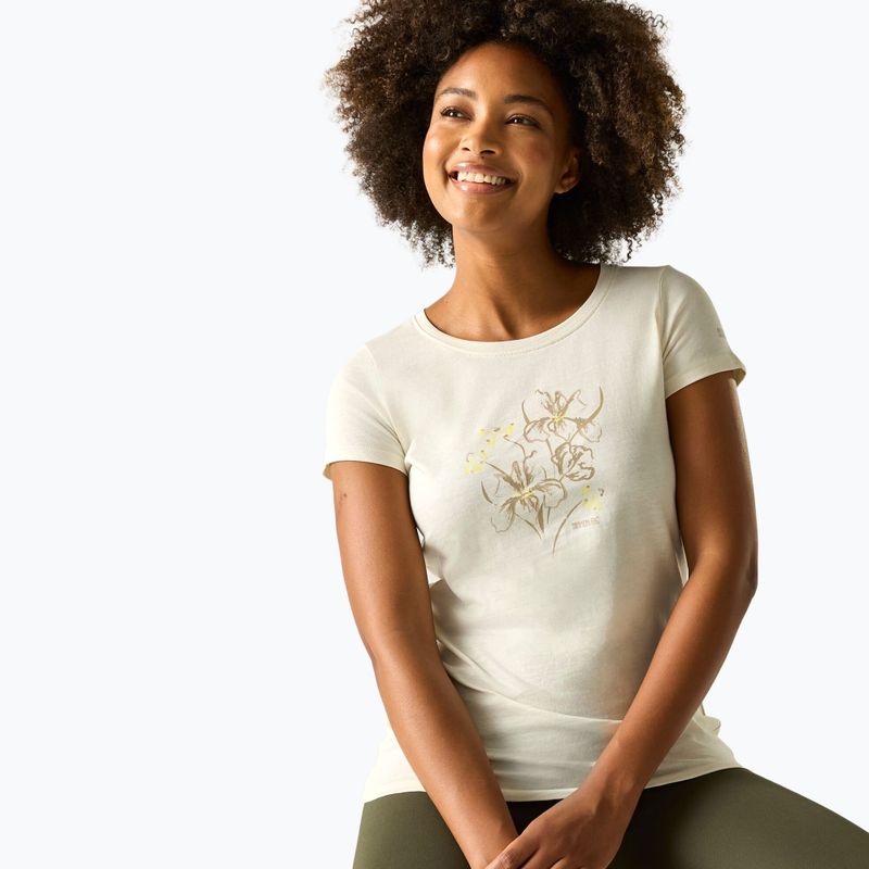 Women's trekking T-shirt REGATTA Breezed barley white 4