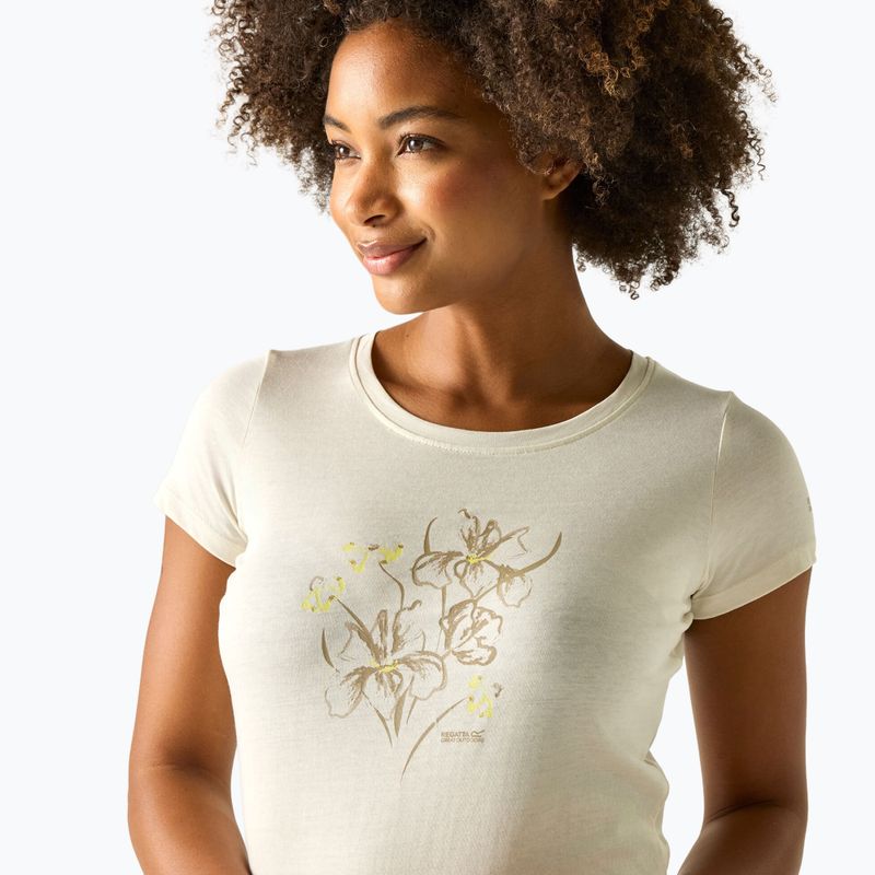 Women's trekking T-shirt REGATTA Breezed barley white 5
