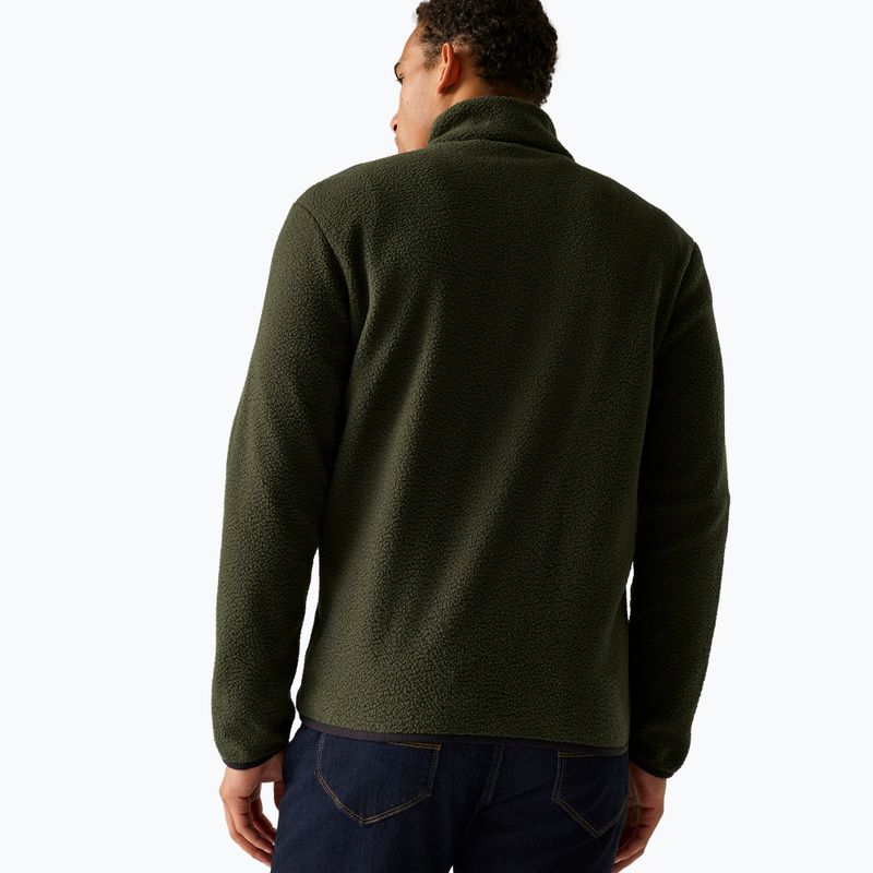 Men's fleece sweatshirt REGATTA Frankie Borg dark khaki/black 3