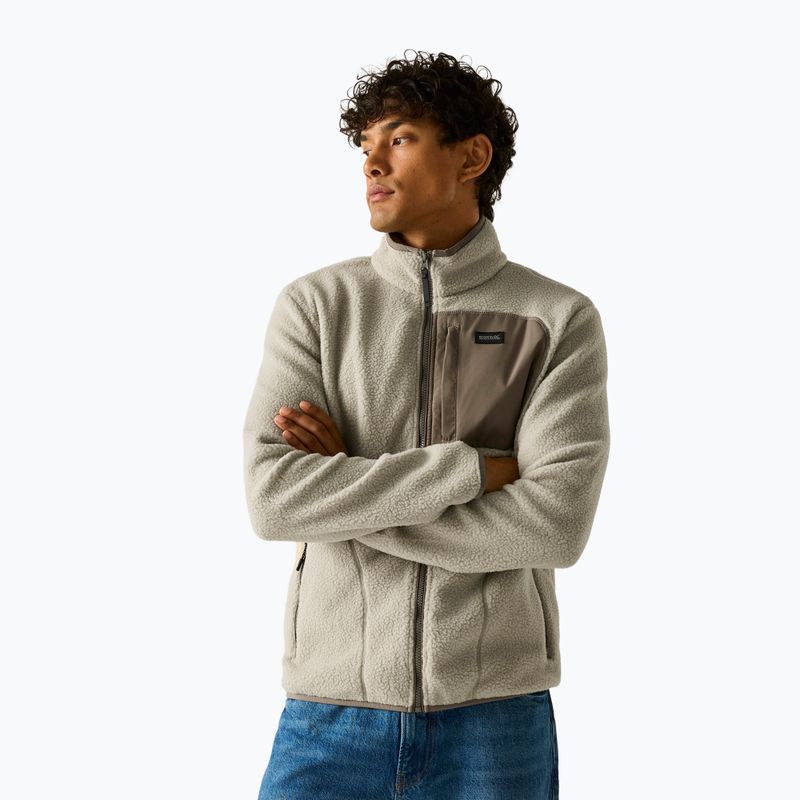 Men's fleece sweatshirt REGATTA Frankie Borg abbeystone/smokey olive 4
