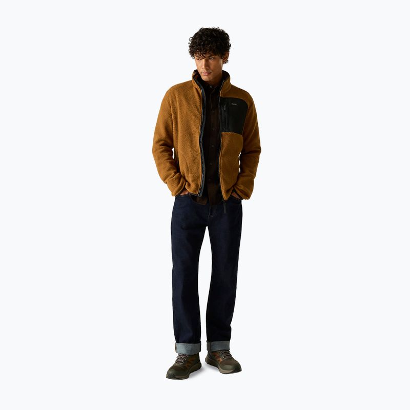 Men's fleece sweatshirt REGATTA Frankie Borg rich tan/black 2
