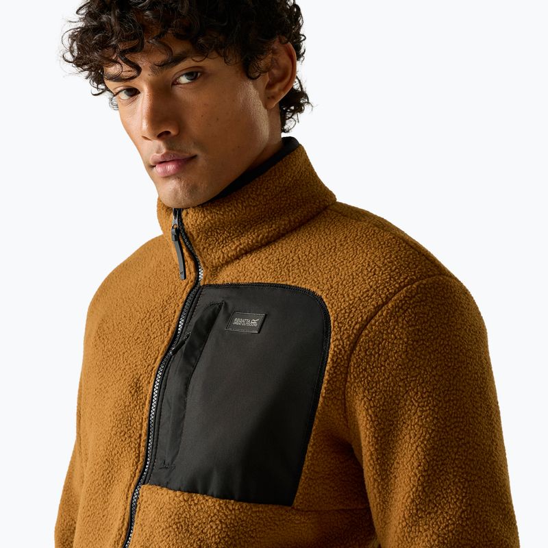 Men's fleece sweatshirt REGATTA Frankie Borg rich tan/black 6