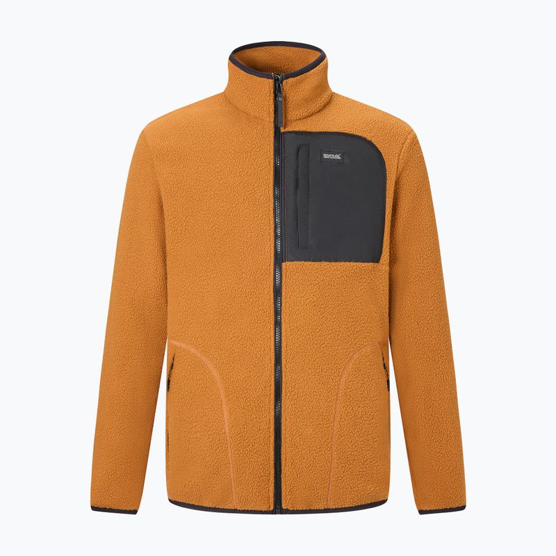 Men's fleece sweatshirt REGATTA Frankie Borg rich tan/black 7
