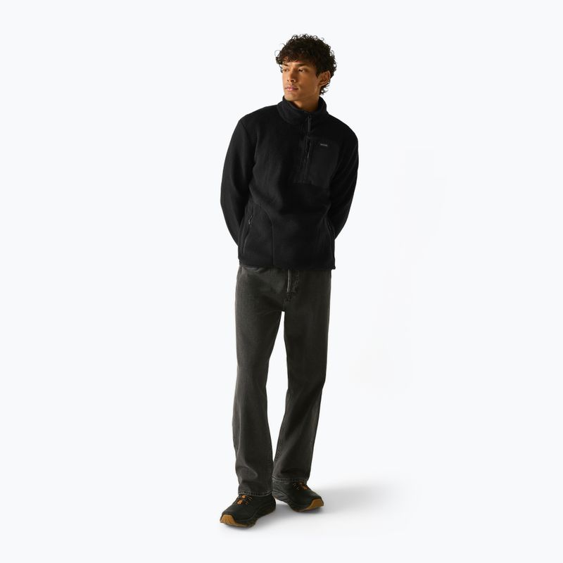 Men's fleece sweatshirt REGATTA Frankie Borg Half Zip black/black 3