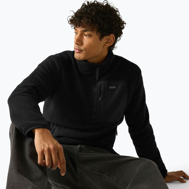 Men's fleece sweatshirt REGATTA Frankie Borg Half Zip black/black 5