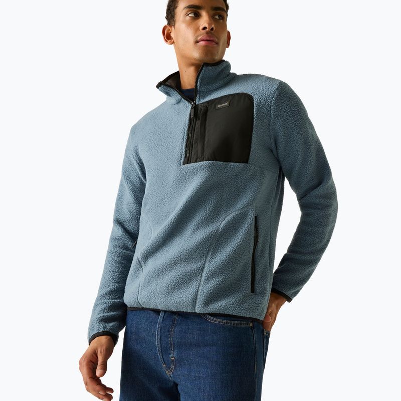 Men's fleece sweatshirt REGATTA Frankie Borg Half Zip grey mirage/black 3