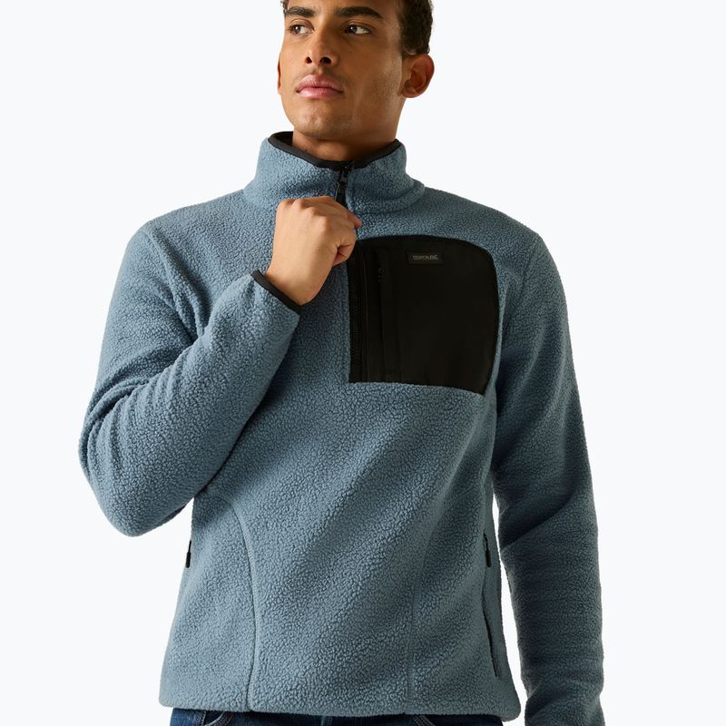 Men's fleece sweatshirt REGATTA Frankie Borg Half Zip grey mirage/black 5
