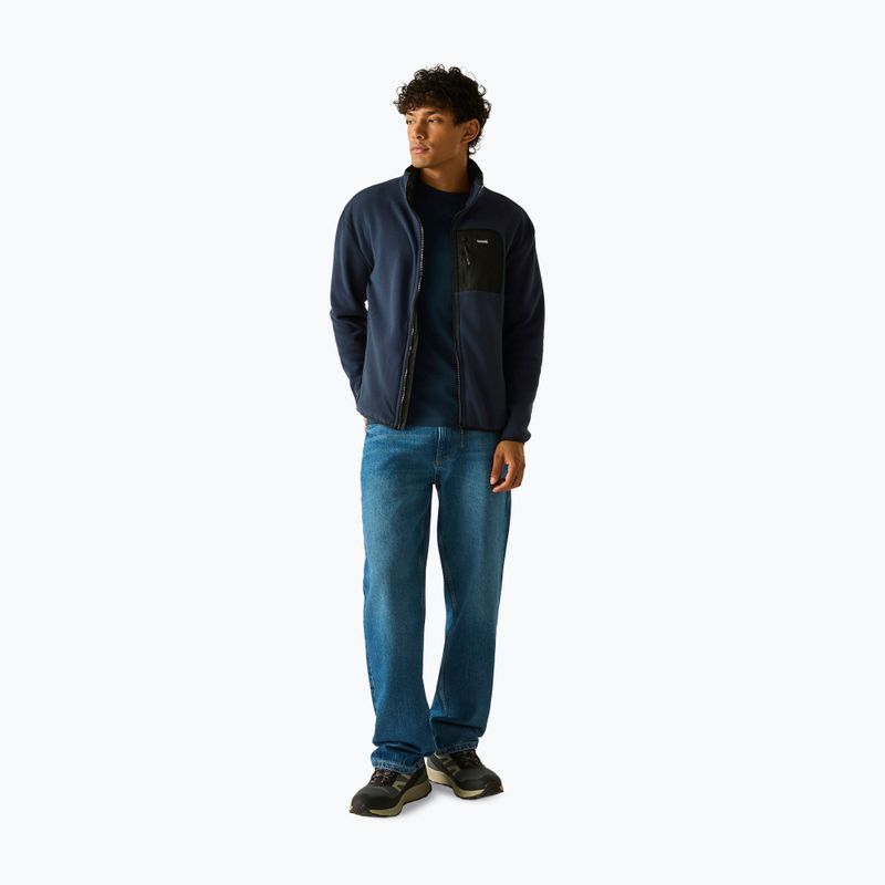 Men's fleece sweatshirt REGATTA Frankie Full Zip Fleece navy/black 3