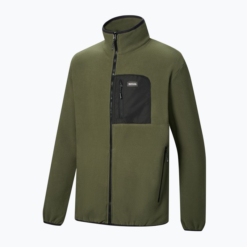 Men's fleece sweatshirt REGATTA  Frankie Full Zip Fleece dark khaki/black 3