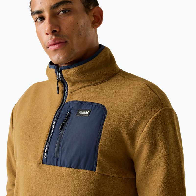 Men's fleece sweatshirt REGATTA Frankie Half Zip rich tan/navy 6