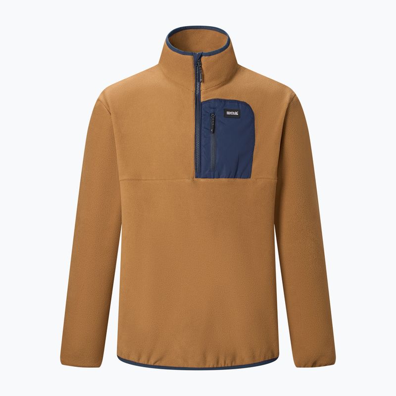 Men's fleece sweatshirt REGATTA Frankie Half Zip rich tan/navy 7