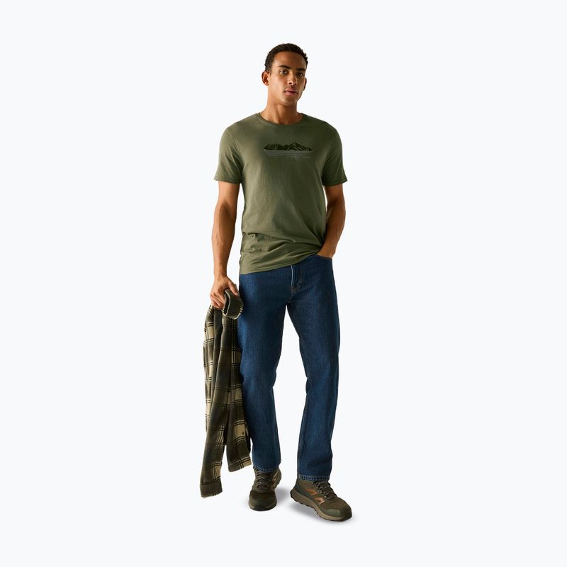 Men's T-shirt Regatta ClineIX dark khaki mountain reflect 2