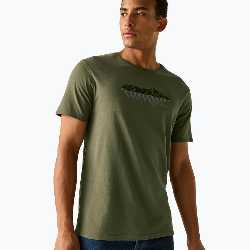 Men's T-shirt Regatta ClineIX dark khaki mountain reflect 3