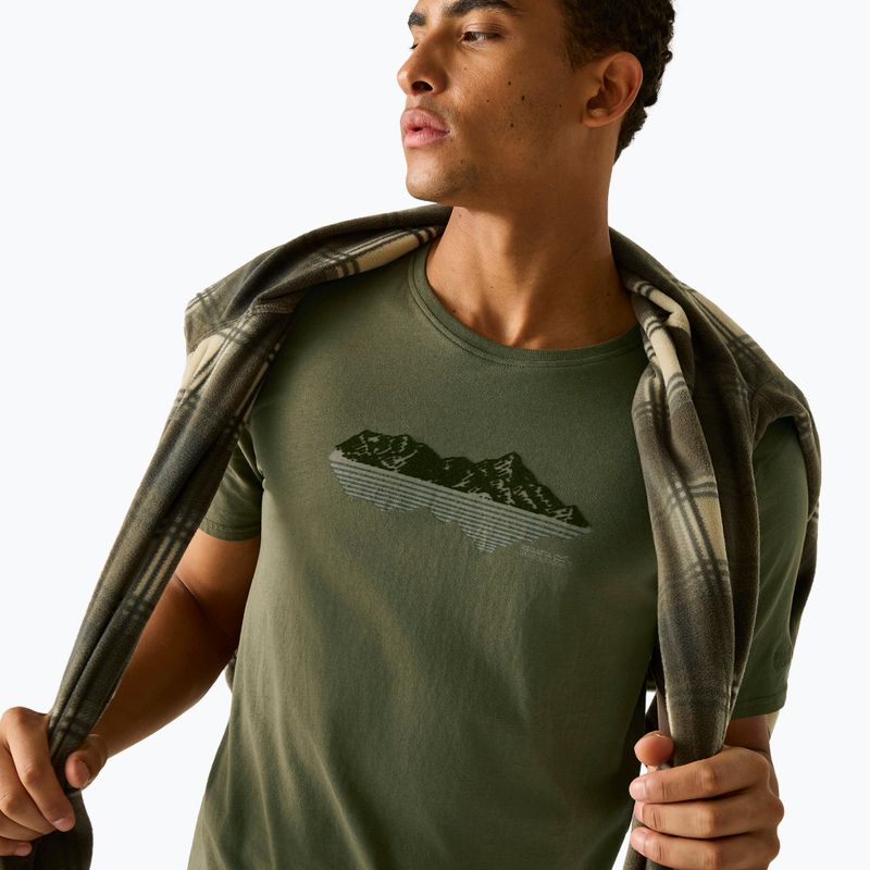 Men's T-shirt Regatta ClineIX dark khaki mountain reflect 6