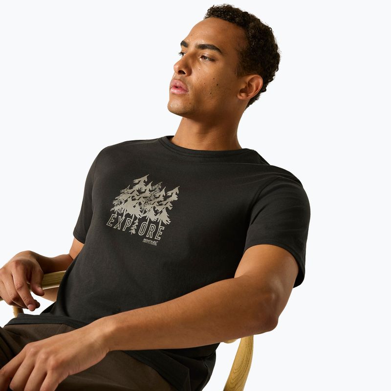 Men's T-shirt REGATTA ClineIX black explore forest 5