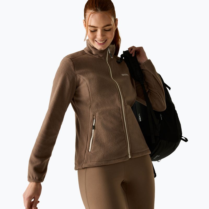 Women's fleece sweatshirt Regatta Floreo IV mocha/light vanilla 3