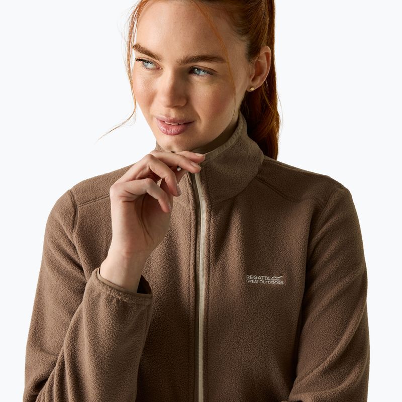 Women's fleece sweatshirt Regatta Floreo IV mocha/light vanilla 6
