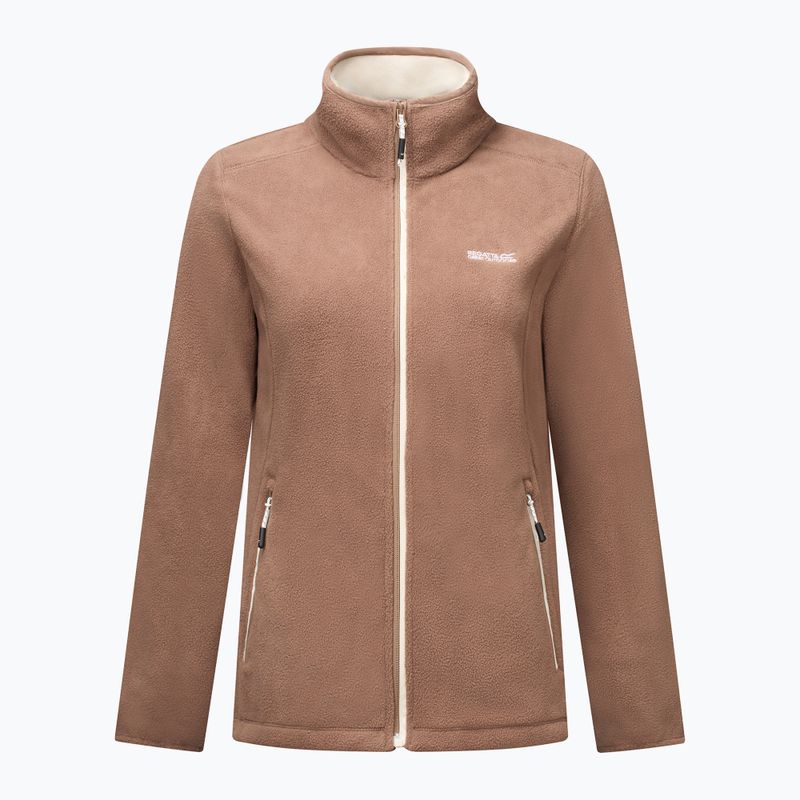 Women's fleece sweatshirt Regatta Floreo IV mocha/light vanilla 7