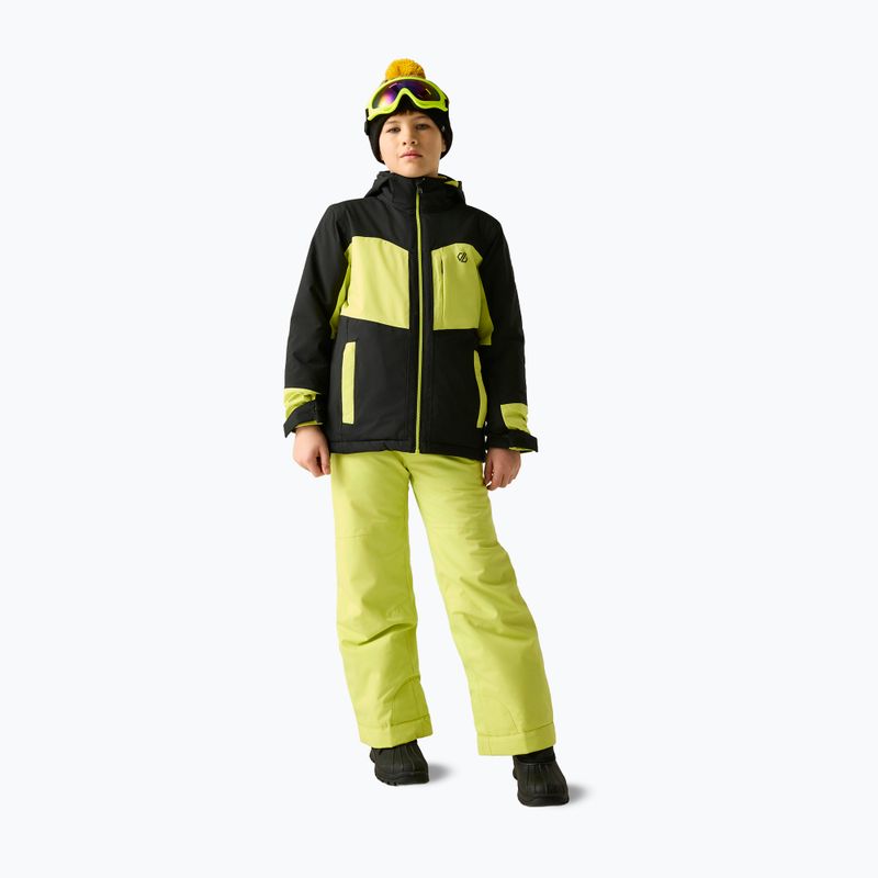 Children's ski jacket Dare2B Rip It Jacket black/wild lime 2