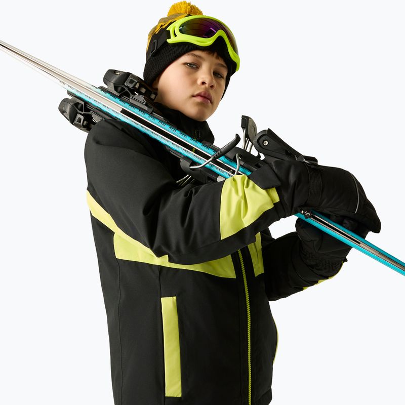 Children's ski jacket Dare2B Rip It Jacket black/wild lime 7