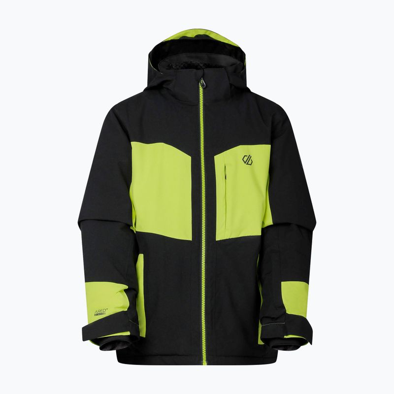 Children's ski jacket Dare2B Rip It Jacket black/wild lime 10