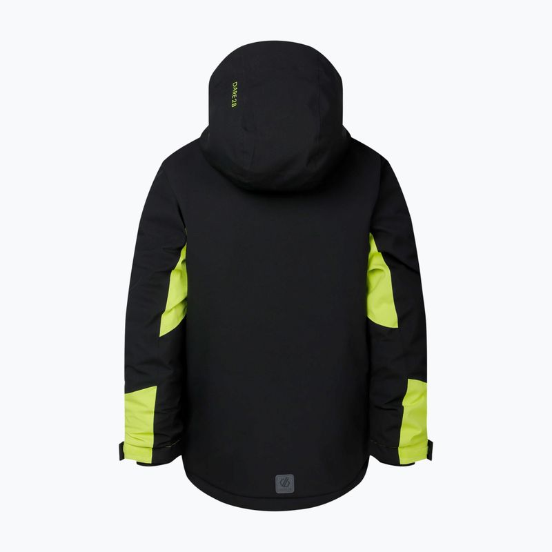 Children's ski jacket Dare2B Rip It Jacket black/wild lime 11