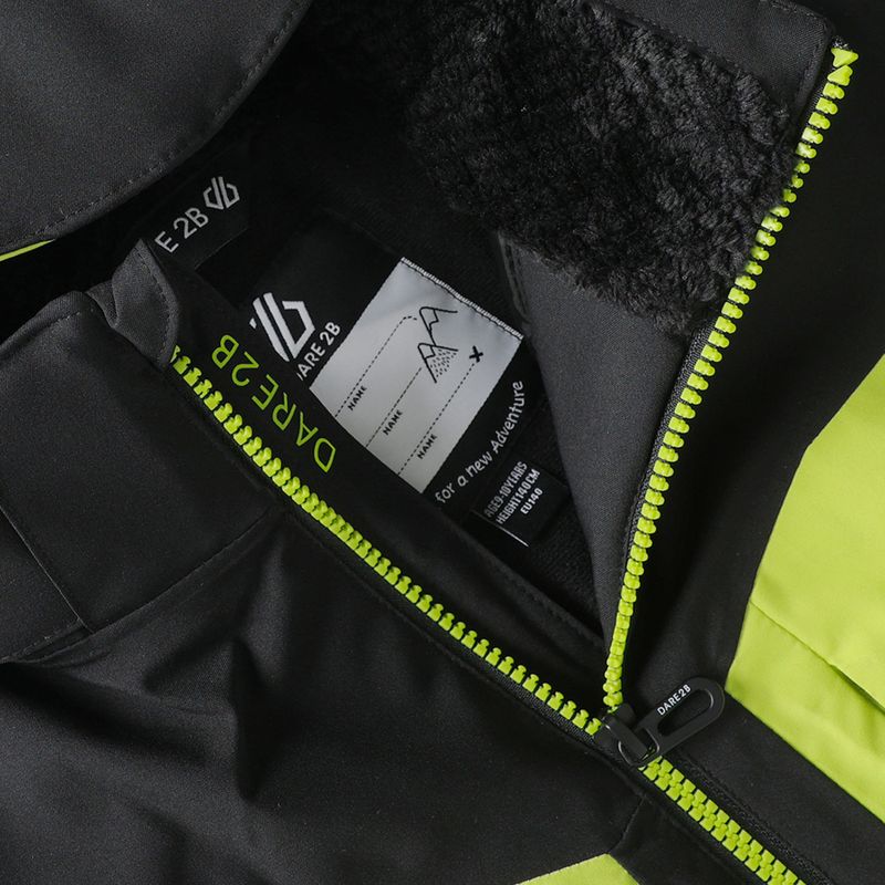 Children's ski jacket Dare2B Rip It Jacket black/wild lime 13