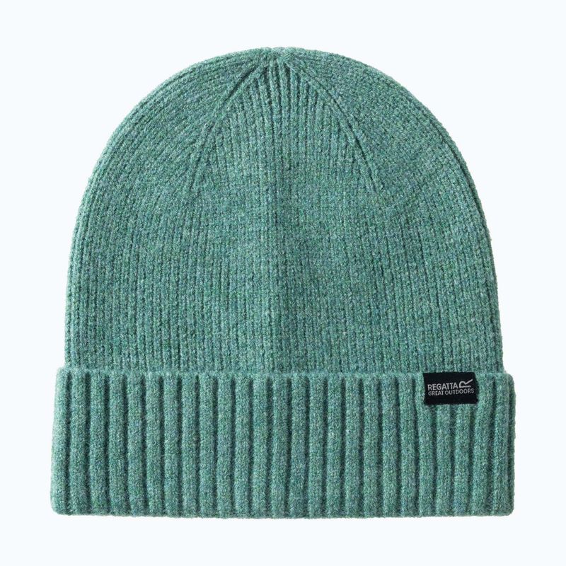 Women's winter hat REGATTA Ribbed Basic dark forest green