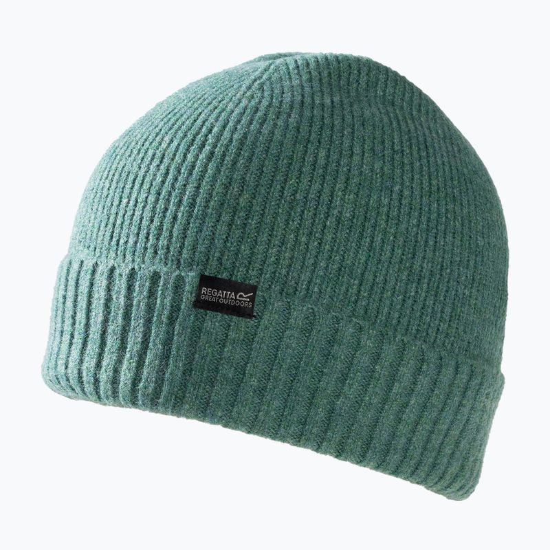 Women's winter hat REGATTA Ribbed Basic dark forest green 2