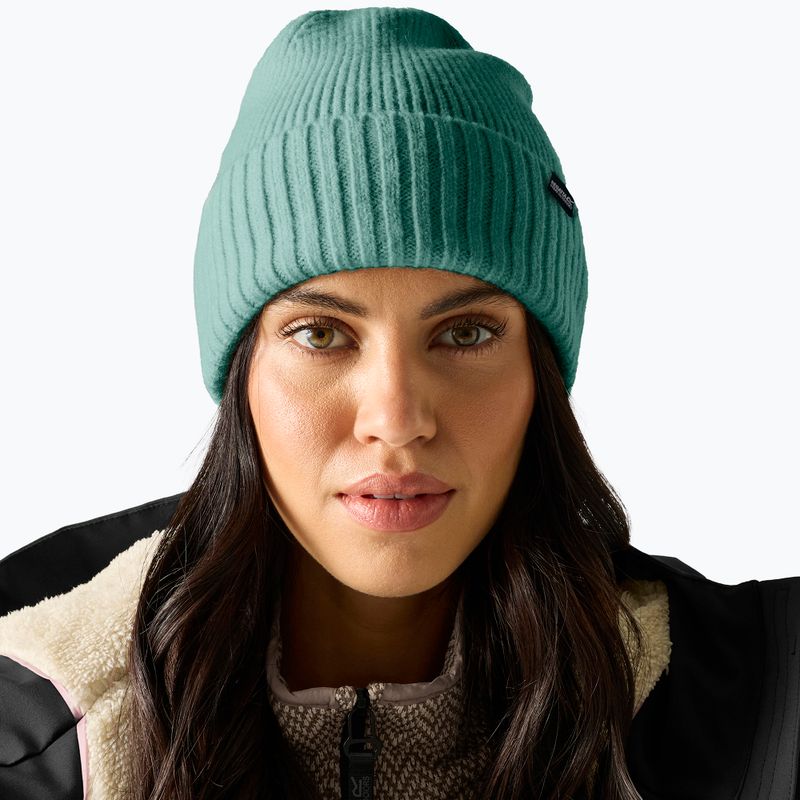 Women's winter hat REGATTA Ribbed Basic dark forest green 3