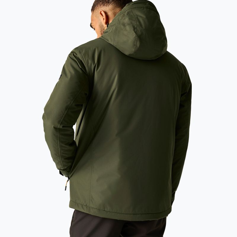 Men's rain jacket REGATTA Allston dark khaki/wood brown 3