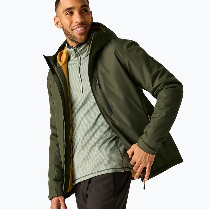 Men's rain jacket REGATTA Allston dark khaki/wood brown 5
