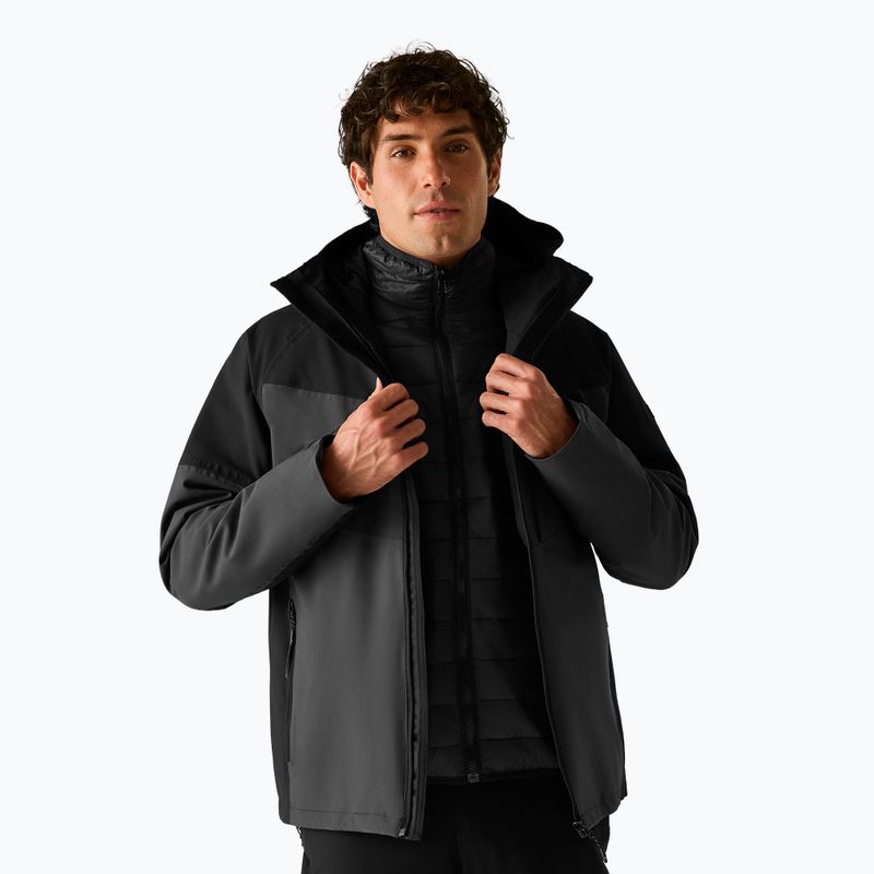 Men's 3-in-1 jacket Regatta Wentwood 3in1 ash/black 5